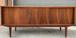 REFINISHED Mid Century Modern Walnut Sideboard Two-Sided/ Divider w 6 doors, 72
