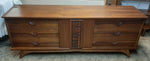 REFINISHED MCM Walnut Brutalist Walnut Dresser Credenza 80