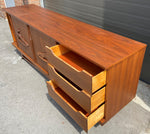 REFINISHED MCM Walnut Credenza or Dresser with sliding doors, PERFECT 5