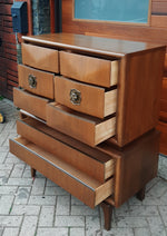 Mid Century Modern Walnut Tallboy in style of Vladimir Kagan 5