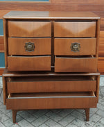 Mid Century Modern Walnut Tallboy in style of Vladimir Kagan 7