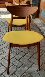 4 REFINISHED Mid Century Modern Walnut Chairs will be REUPHOLSTERED 5