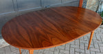 REFINISHED MCM Walnut Dining Table Oval w 2 leaves, 57