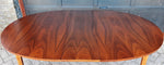 REFINISHED MCM Walnut Dining Table Oval w 2 leaves, 57
