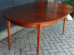 REFINISHED MCM Walnut Dining Table Oval w 2 leaves, 57
