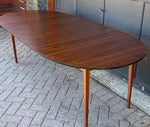 REFINISHED MCM Walnut Dining Table Oval w 2 leaves, 57