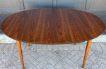 REFINISHED MCM Walnut Dining Table Oval w 2 leaves, 57