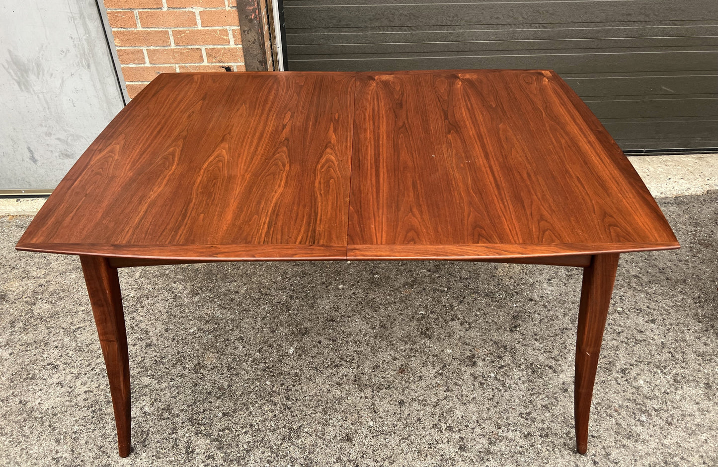 REFINISHED Mid Century Modern Walnut Table w 3 Leaves by R. Spanner 55"- 97"