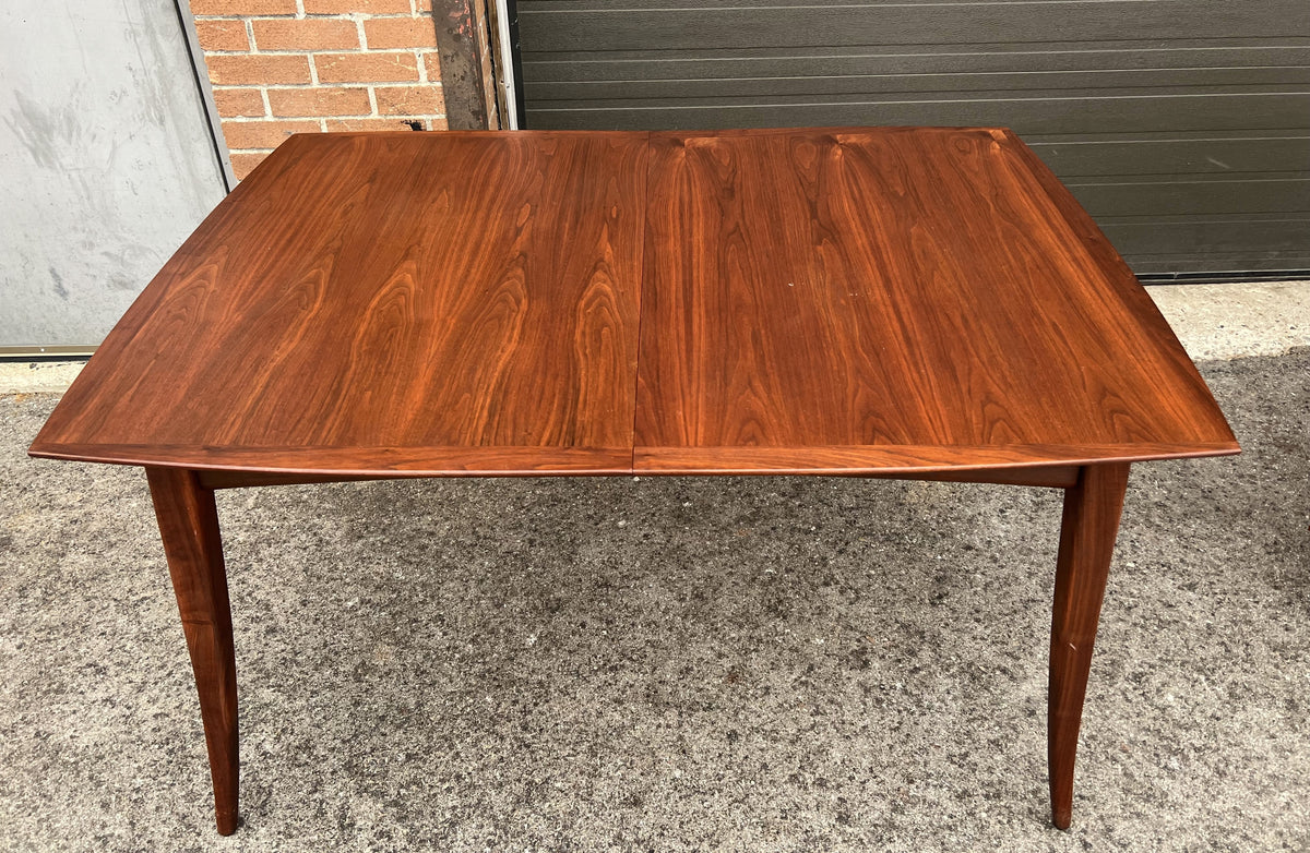 REFINISHED Mid Century Modern Walnut Table w 3 Leaves by R. Spanner 55