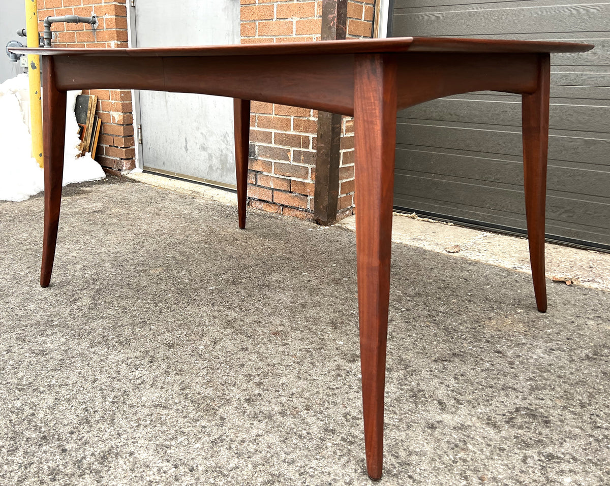 REFINISHED Mid Century Modern Walnut Table w 3 Leaves by R. Spanner 55
