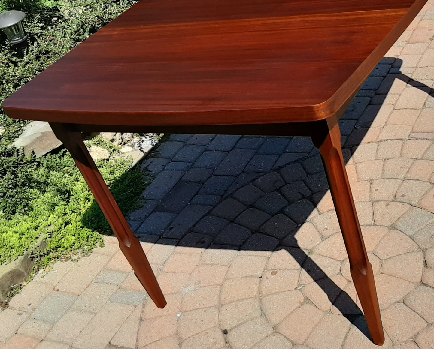 REFINISHED MCM Walnut Dining Table w 1 Leaf 54" -72"