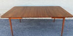 REFINISHED Mid Century Modern Walnut Table w 3 Leaves by Honderich 46