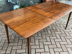 REFINISHED MCM Walnut Dining Table Extendable w 2 leaves 57