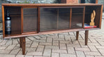 REFINISHED MCM Walnut Bookcase Display Media Console 56.5