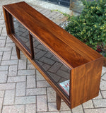 REFINISHED MCM Walnut Bookcase Display Media Console 56.5
