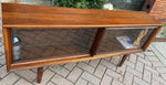 REFINISHED MCM Walnut Bookcase Display Media Console 56.5