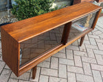REFINISHED MCM Walnut Bookcase Display Media Console 56.5