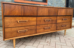 REFINISHED MCM Walnut Dresser 9 drawers, PERFECT 1