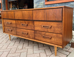 REFINISHED MCM Walnut Dresser 9 drawers, PERFECT 3