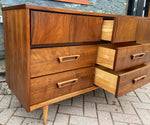 REFINISHED MCM Walnut Dresser 9 drawers, PERFECT 6