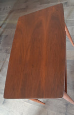 REFINISHED MCM Walnut End Table with Shelf, PERFECT 6