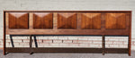 REFINISHED Mid Century Modern Walnut Headboard Diamond Front V. Kagan style 7