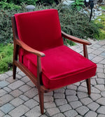REFINISHED Mid Century Modern Walnut Lounge Chair 3