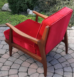 REFINISHED Mid Century Modern Walnut Lounge Chair 4