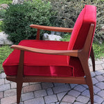 REFINISHED Mid Century Modern Walnut Lounge Chair 5
