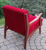 REFINISHED Mid Century Modern Walnut Lounge Chair 7
