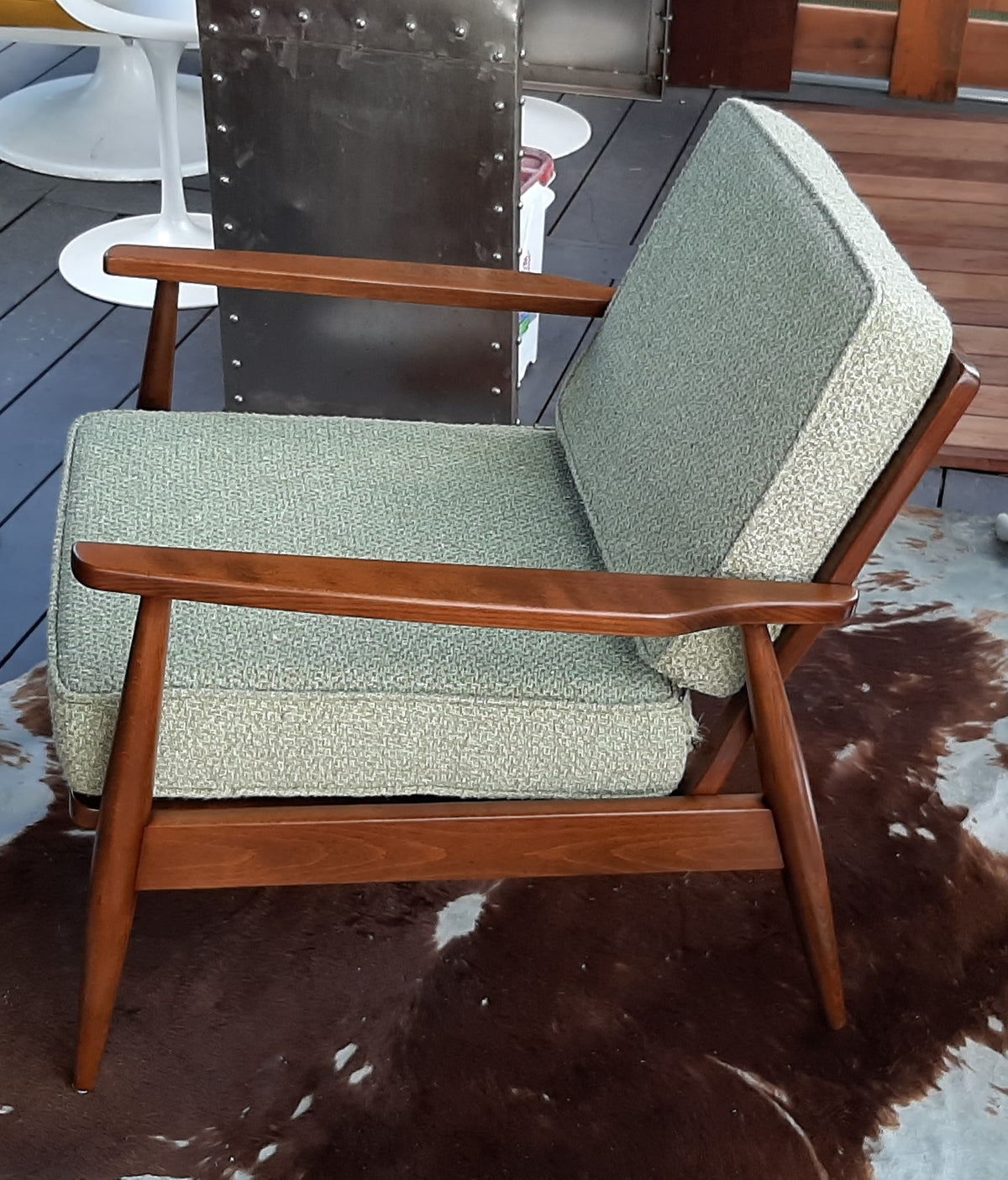 RESTORED MCM Walnut Lounge Chair