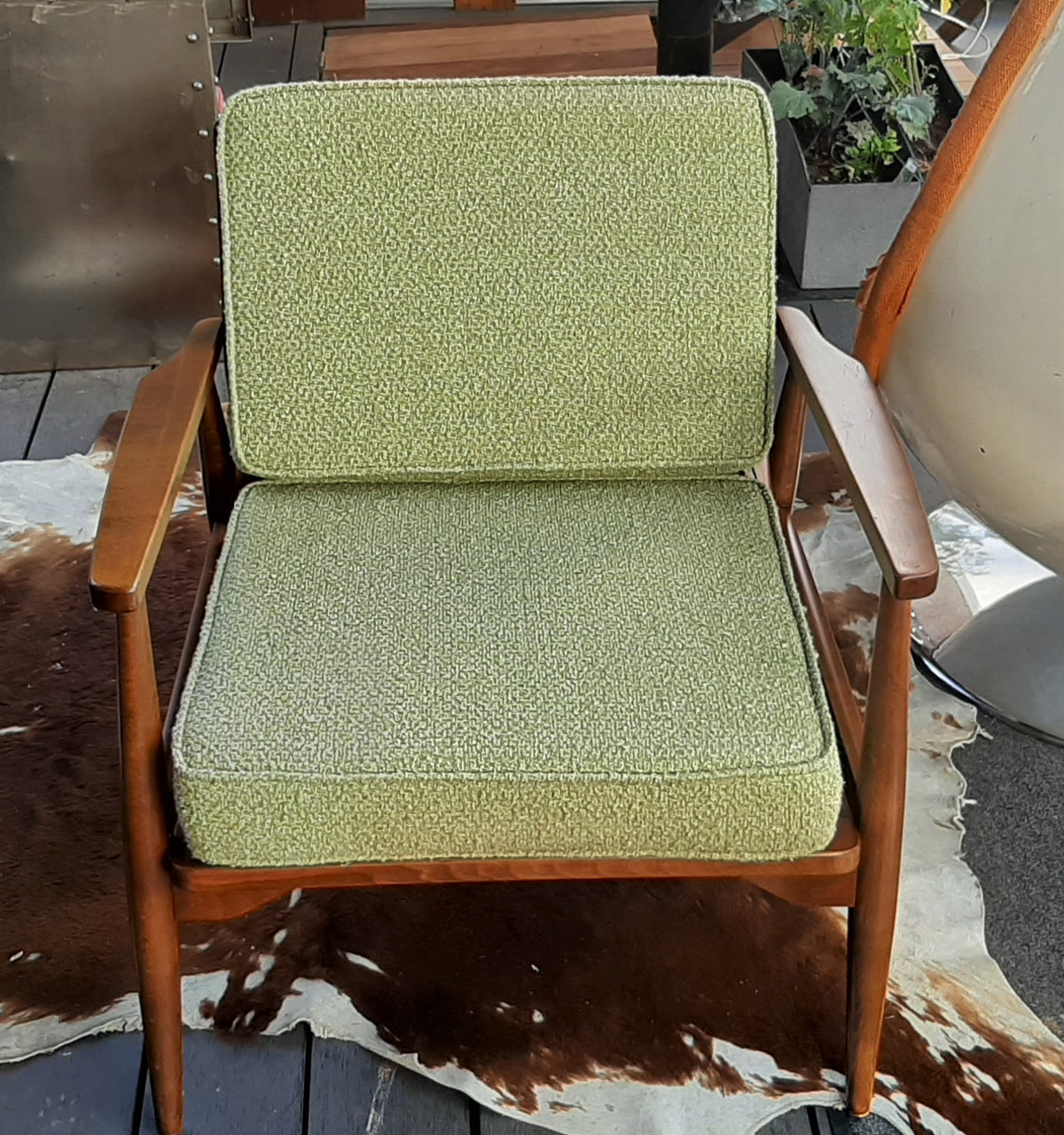 RESTORED MCM Walnut Lounge Chair