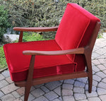 REFINISHED Mid Century Modern Walnut Lounge Chair 9