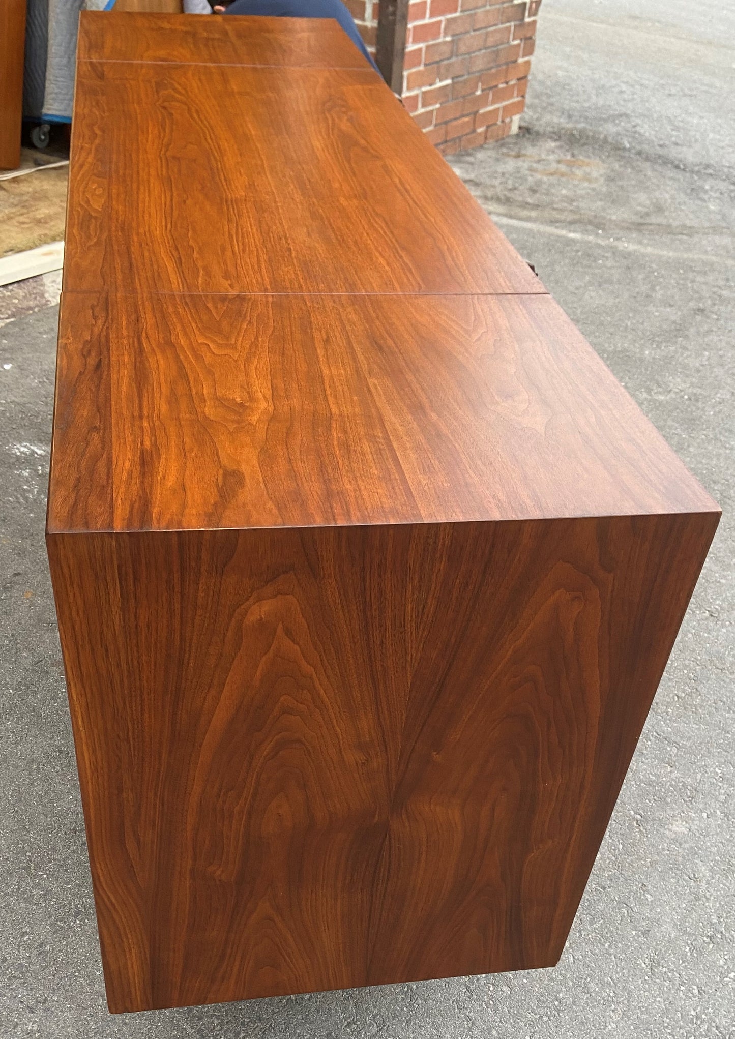 REFINISHED MCM Walnut Stereo Media Record Player Console , PERFECT