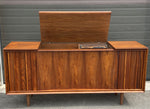 REFINISHED MCM Walnut Stereo Media Record Player Console , PERFECT 6