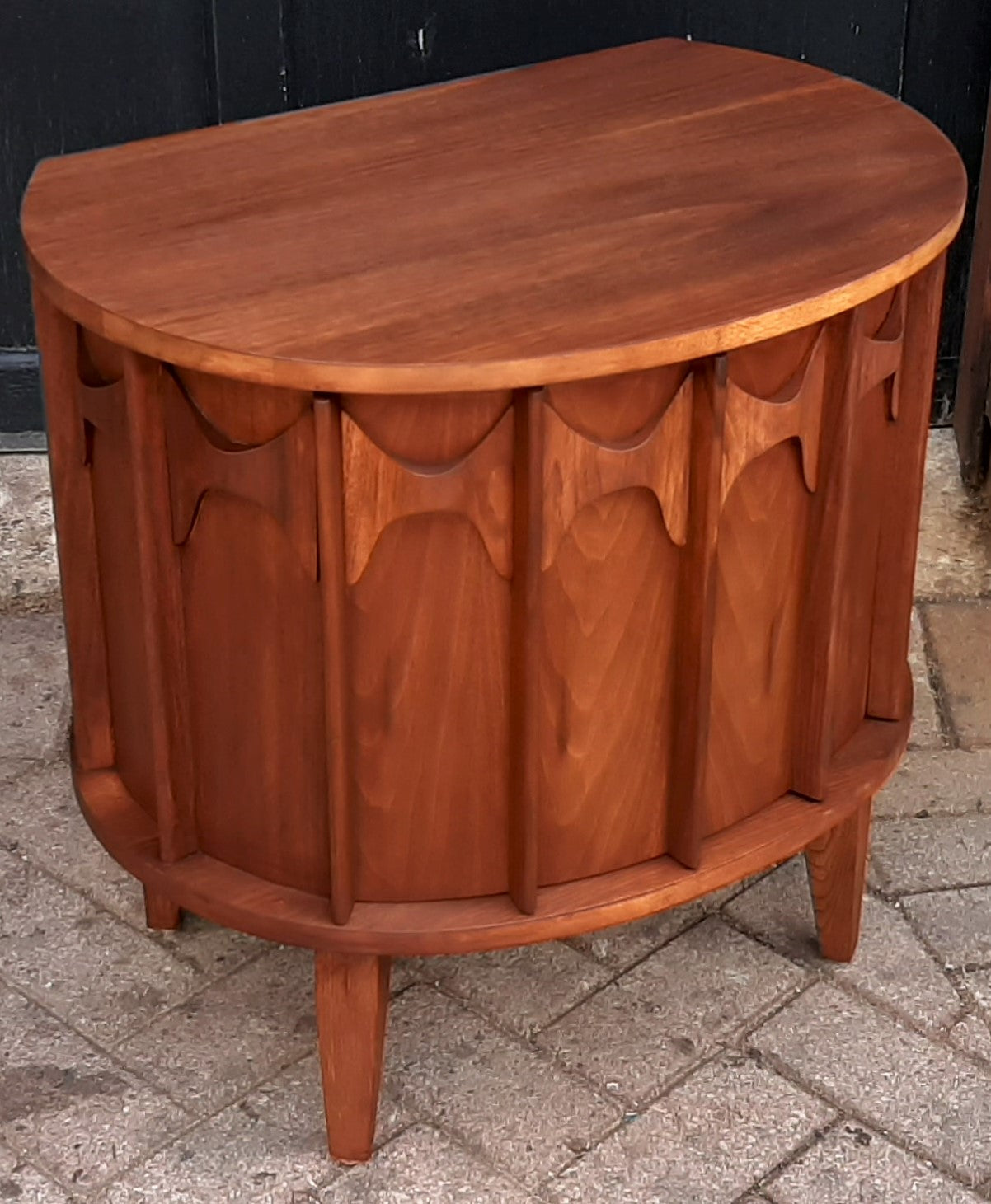 REFINISHED MCM Walnut Cabinet & Mirror, PERFECT