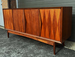 REFINISHED Mid Century Modern Walnut Sideboard Buffet, 72