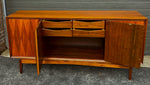 REFINISHED Mid Century Modern Walnut Sideboard Buffet, 72