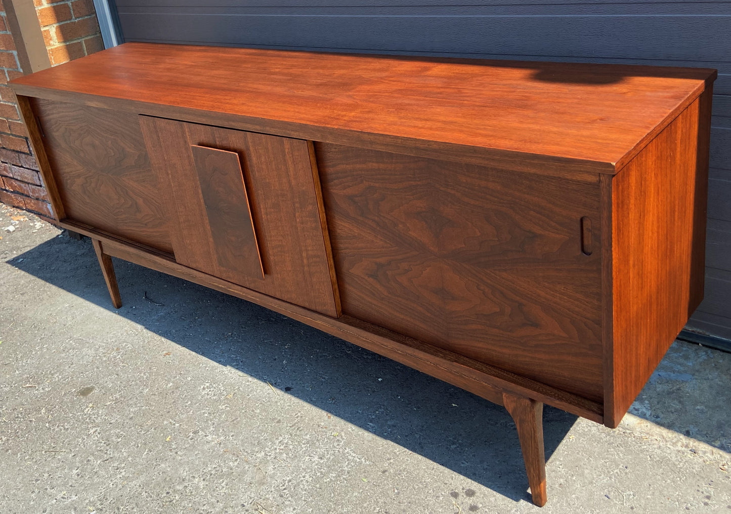 REFINISHED Mid Century Modern Walnut Sideboard by Hepworth Furniture