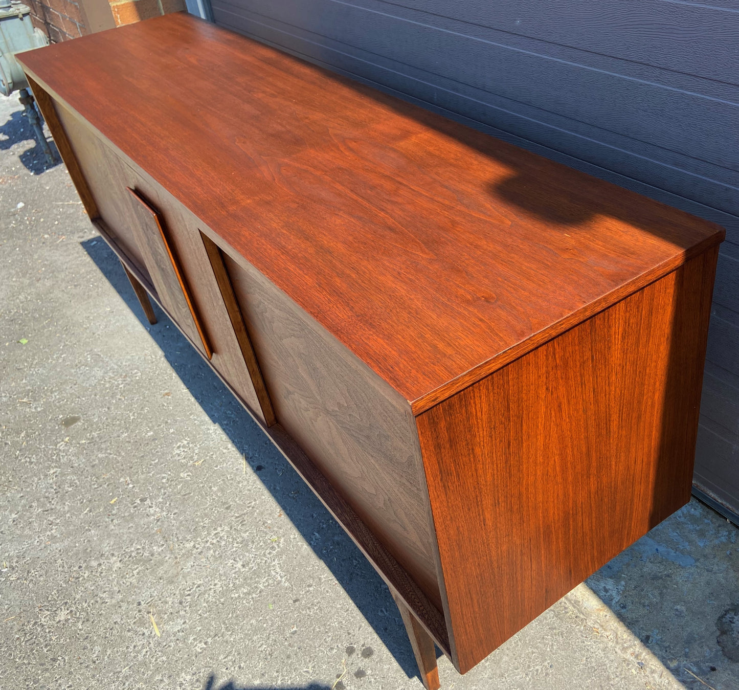 REFINISHED Mid Century Modern Walnut Sideboard by Hepworth Furniture