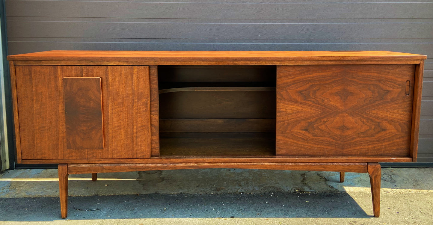 REFINISHED Mid Century Modern Walnut Sideboard by Hepworth Furniture