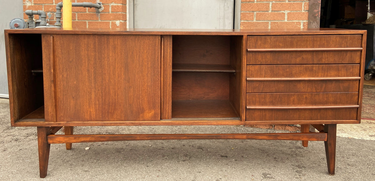 REFINISHED Mid Century Modern Walnut Sideboard  70