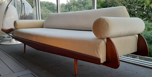 REFINISHED MCM Walnut Sofa / Daybed by Adrian Pearsall 100"