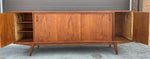 REFINISHED Mid Century Modern Walnut Media Console or Credenza 9