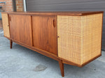 REFINISHED Mid Century Modern Walnut Media Console or Credenza 3