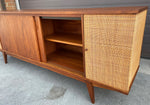 REFINISHED Mid Century Modern Walnut Media Console or Credenza 7