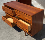 REFINISHED MCM Teak Dresser w 6 Drawers 48.5