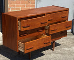 REFINISHED MCM Teak Dresser w 6 Drawers 48.5
