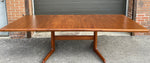 REFINISHED Mid Century Modern Teak Dining Table w 2 Leaves, 62