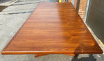 REFINISHED Mid Century Modern Teak Dining Table w 2 Leaves, 62